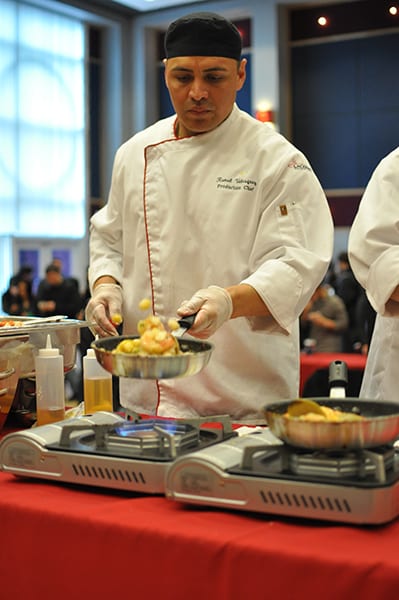 A campus dining chef prepares samples during the 2013 Food Expo. WESLEY ROBINSON/STATESMAN FILE