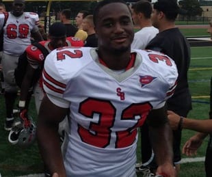 Davon Lawrence, a back-up running back, was arrested on Friday and charged with possession of heroin and cocaine. (PHOTO COURTESY OF SACHEM REPORT)