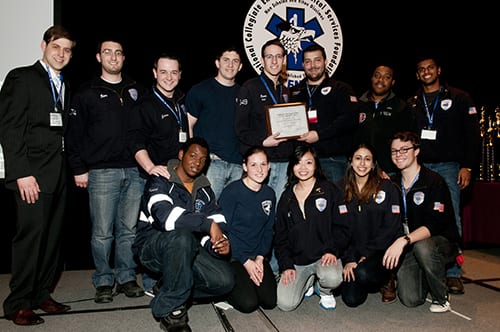 SBVAC receives National Collegiate EMS Foundations Organization of the Year award. (PHOTO CREDIT: STONY BROOK UNIVERSITY)