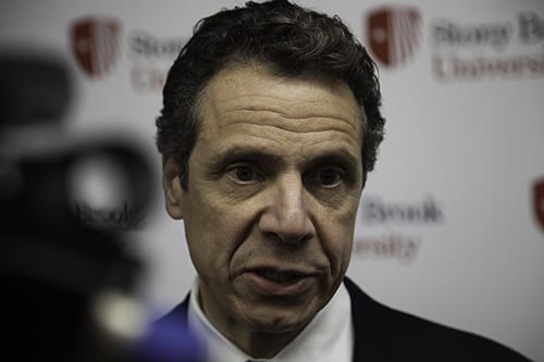 Governor Andrew Cuomo visited Stony Brook University on Thursday, Feb. 28, to address constituents about his budget plans for the 2013-2014 fiscal year. (MIKE PEDERSEN / THE STATESMAN)
