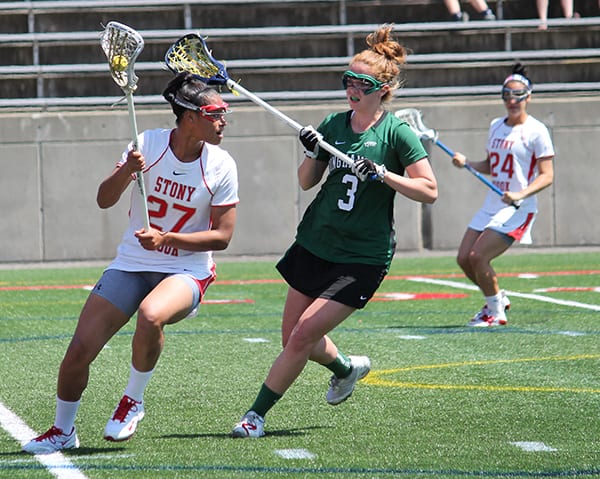 Demmianne Cook (27) led Stony Brook with seven goals. (MEHMET TEMEL / THE STATESMAN)