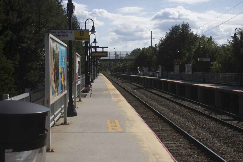 The University Police Department arrested the suspect after police spotted him at the Stony Brook Long Island Railroad platform and he fled into a nearby wooded area. (BASIL JOHN / THE STATESMAN)
 