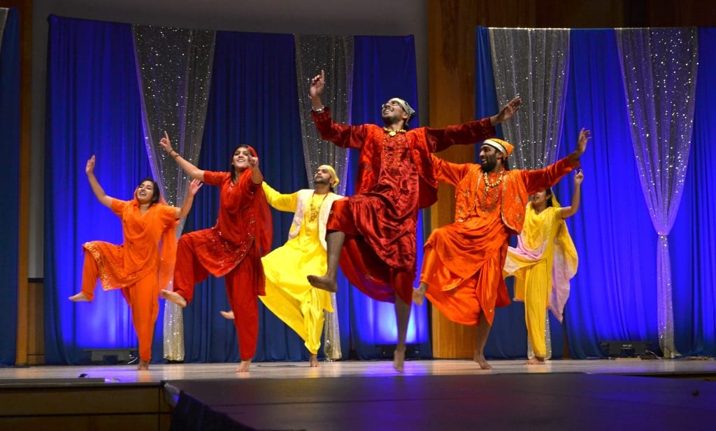 The Stony Brook Bhangra performs traditional Indian dances on Thursday, Nov. 13, 2014. (BRIDGET DOWNES / THE STATESMAN)