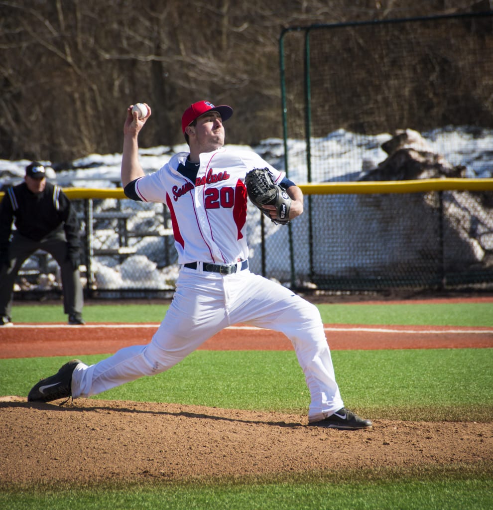 Chad Lee pitched 2.2 scorless innings in a  10-1 victory over UMass Lowell  on Sunday. MEGAN MILLER / THE STATESMAN