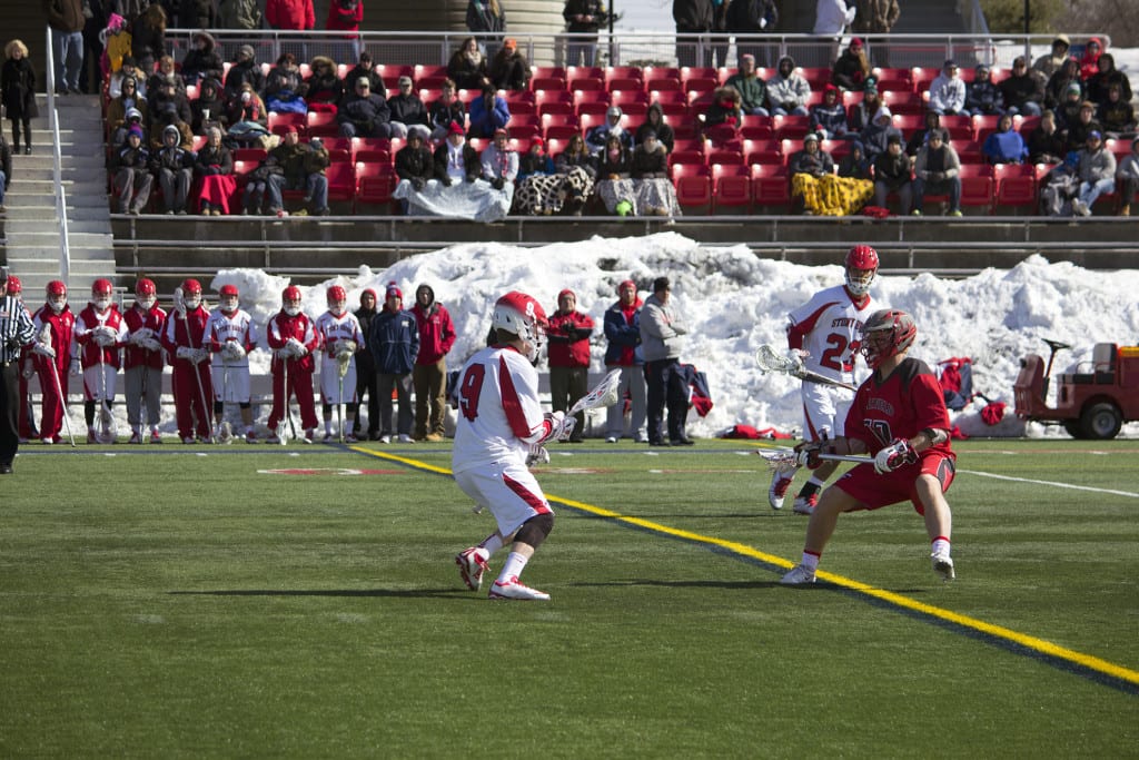 The mens lacrosse team kept Fairfield at bay leading to a close game. CHRISTOPHER CAMERON / THE STATESMAN