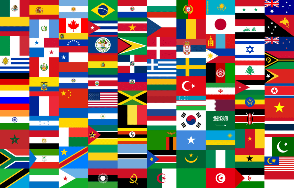A collage of flags. ALEX R.L./FLICKER VIA CC BY 2.0