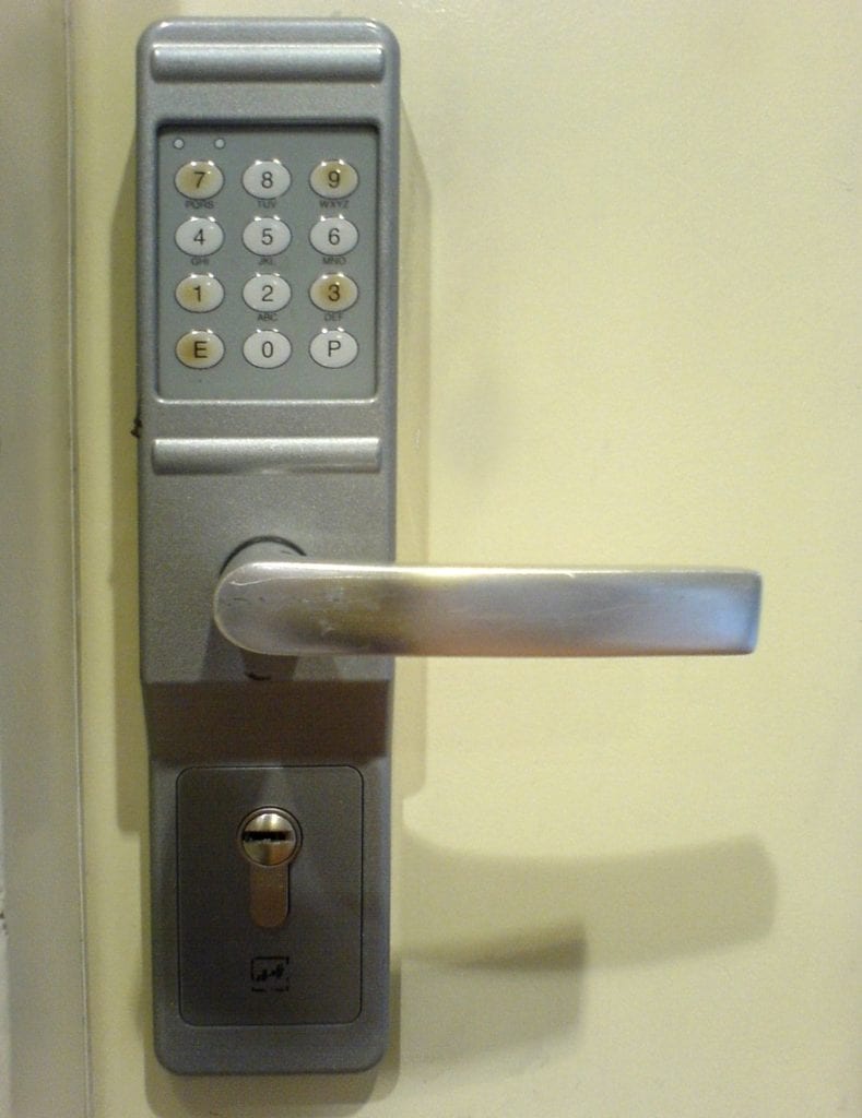 Door lock. MATTES —RESTORED/WIKIMEDIA COMMONS VIA CC BY-SA 3.0