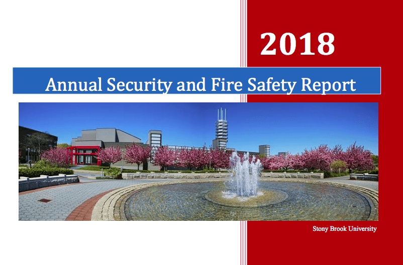 The 2018 Security and Fire Safety Report. COURTESY OF UNIVERSITY POLICE DEPARTMENT