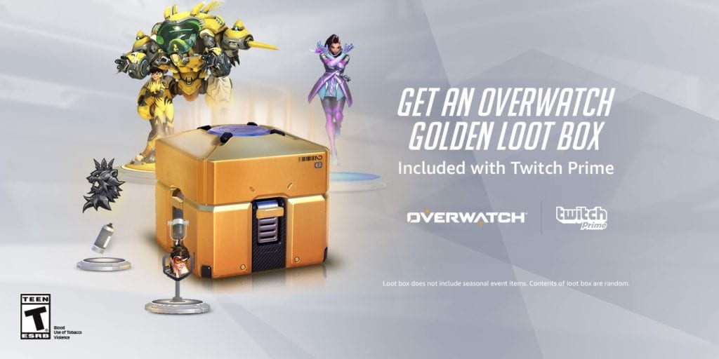 An advertisement for an Overwatch loot box. PUBLIC DOMAIN