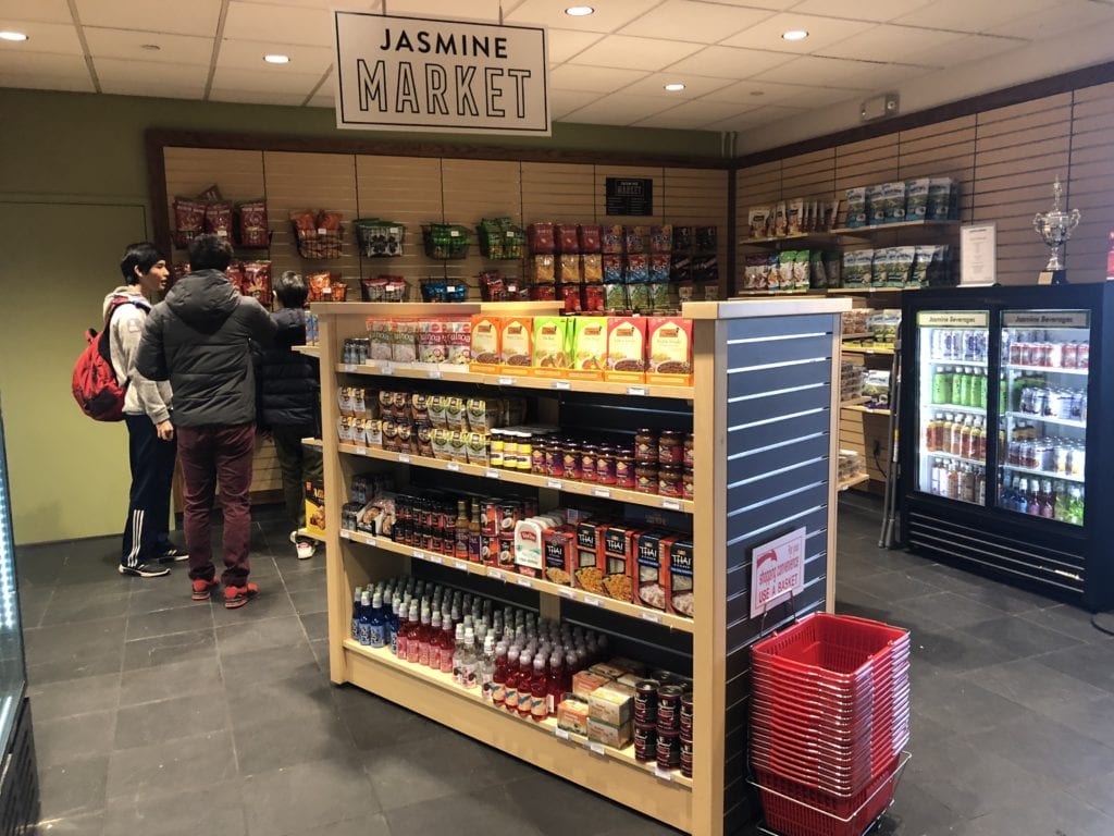 The Jasmine Market in the Charles B. Wang Center opened the first day of classes of the spring 2019 semester. The market has international groceries such as Pan-Asian snacks and beverages. SARA RUBERG/THE STATESMAN﻿