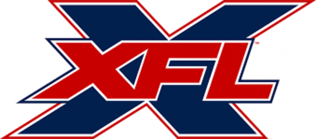 The XFL logo. PROPERTY OF XFL