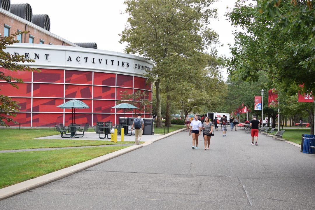 Students walking outside of Stony Brook Universitys Student Activities Center (SAC).SARA RUBERG/ STATESMAN FILE