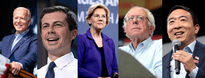 Presidental candidates for the 2020 election from the Democratic Party. PUBLIC DOMAIN