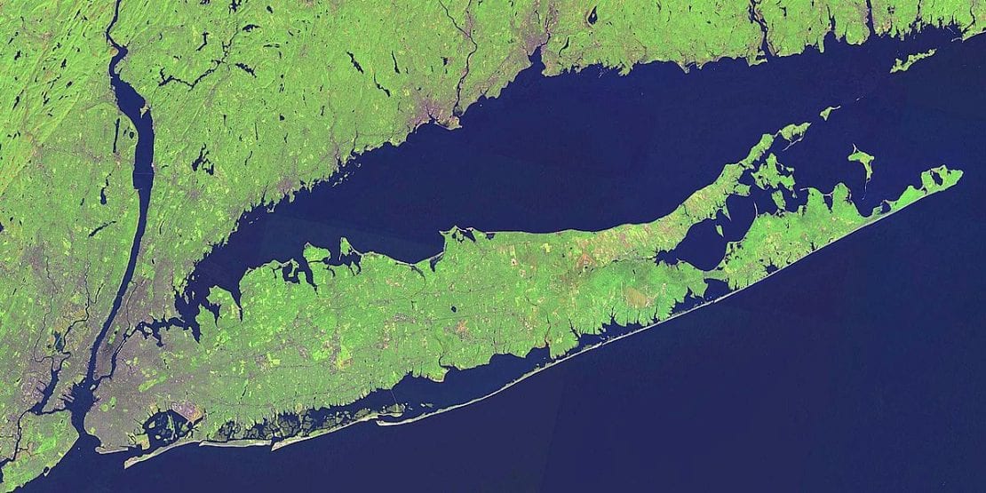 A satellite picture of Long Island. PUBLIC DOMAIN
