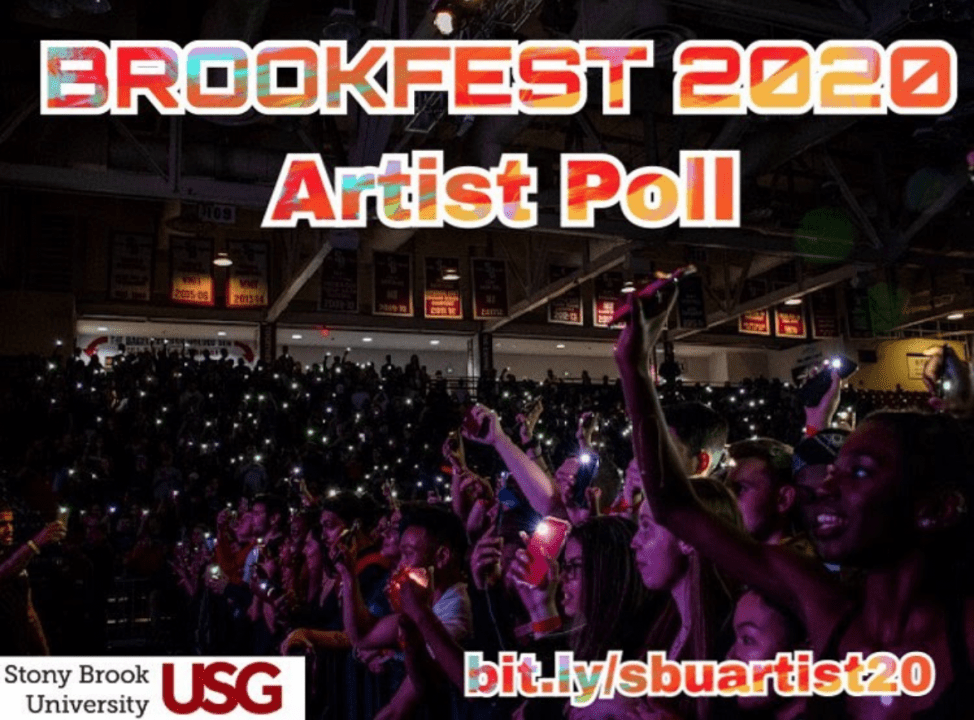 Poster for the Brookfest 2020 Artist Poll. COURTESY OF USG