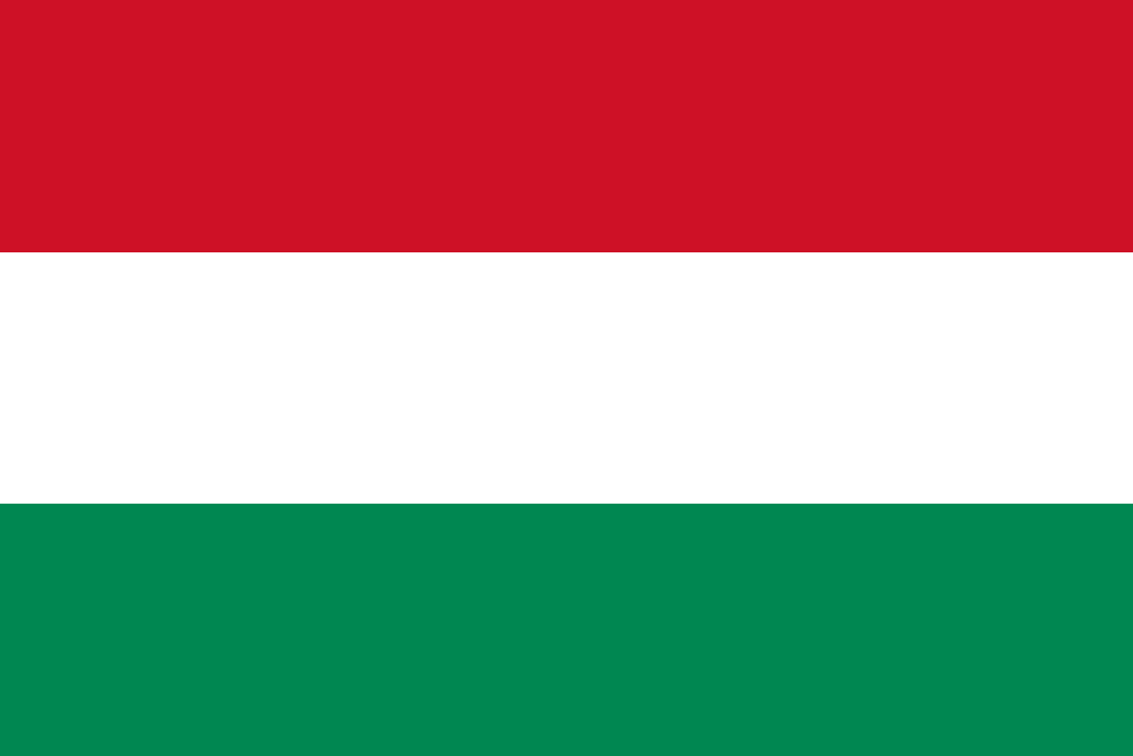 Flag for the country of Hungary. PUBLIC DOMAIN