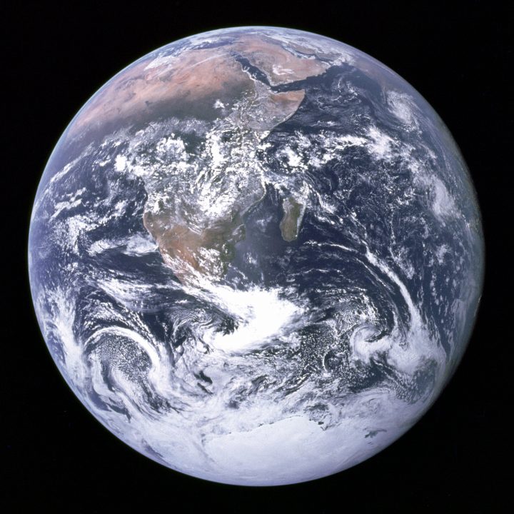 Satellite picture of the Earth. PUBLIC DOMAIN