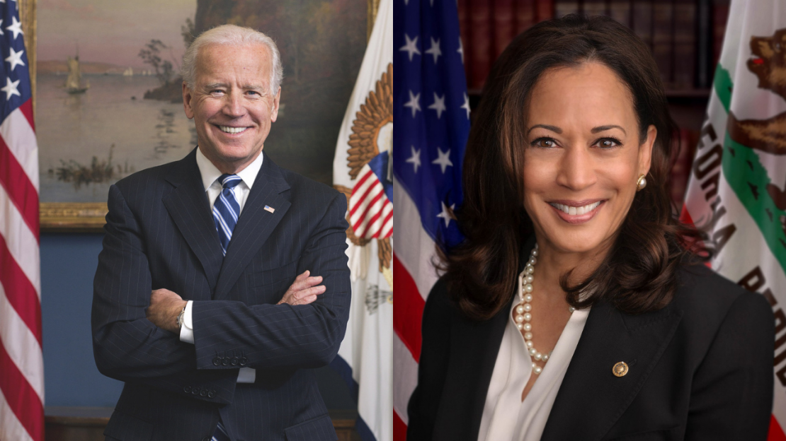 Joseph Biden and Kamala Harris are projected to be the President and Vice President of the United States. PUBLIC DOMAIN