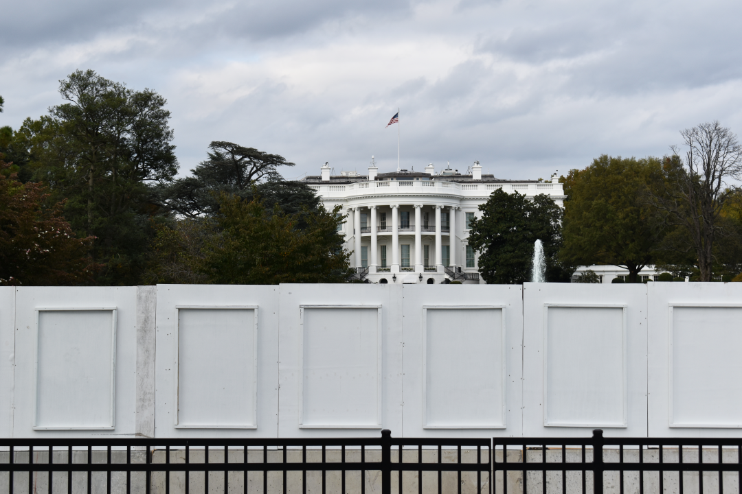 The outside of the White House before the election results. Joseph Biden is projected to defeat Donald Trump in the presidential election. BRIANNE LEDDA/THE STATESMAN