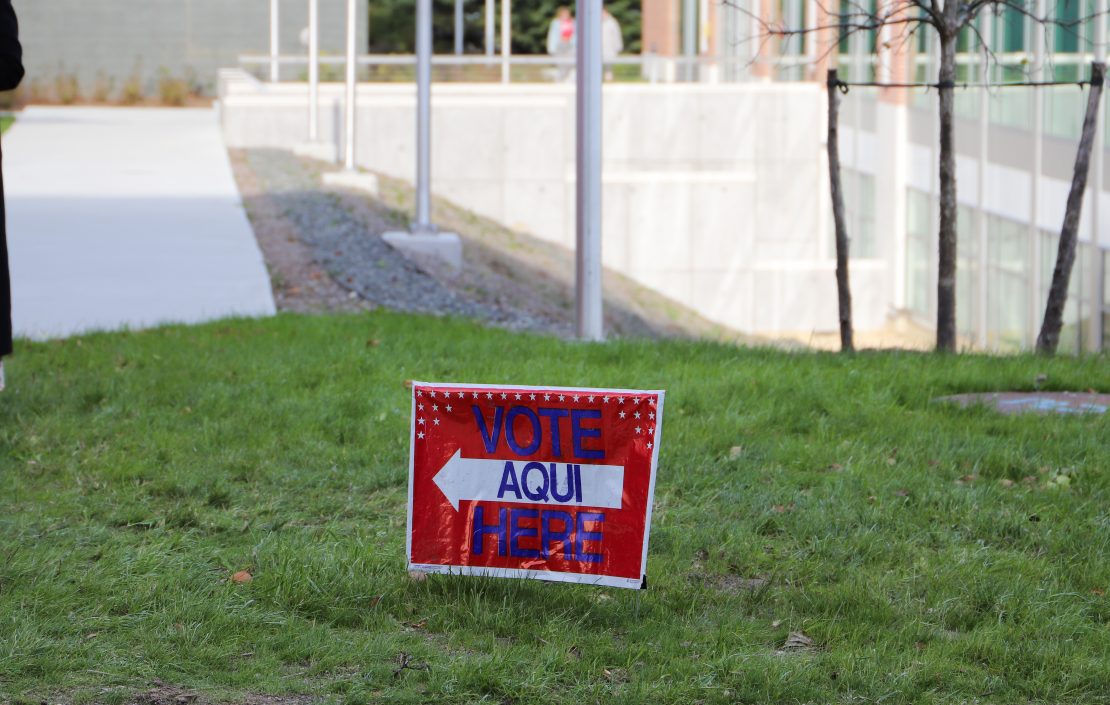 The outside of the Stony Brook University on-campus polling place on Nov. 3, 2020. The Center for Civic Justice helped register over 7,000 students to vote since 2018. RABIA GURSOY/THE STATESMAN