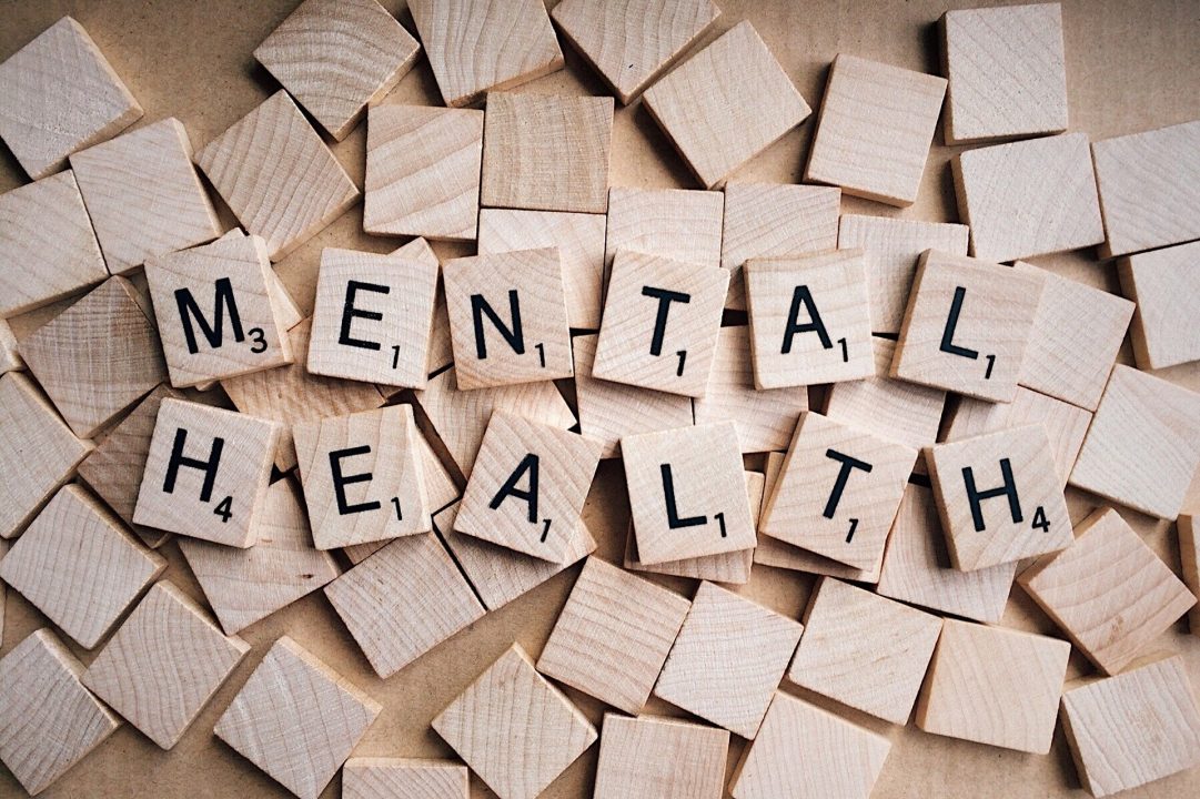 Mental health spelled out in Scrabble letters. PUBLIC DOMAIN