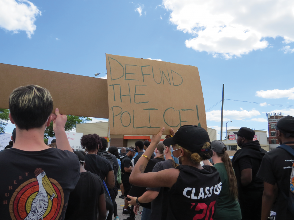 Local residents of Freeport gathered on June 7, 2020 to march for the Black Lives Matter protests. MAYA BROWN/THE STATESMAN