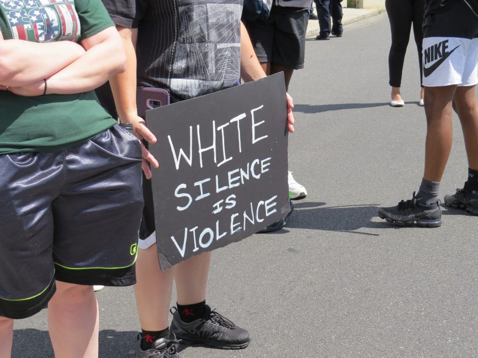 Protestor at a Black Lives Matter rally in Freeport, NY on June 7, 2020. MAYA BROWN/THE STATESMAN