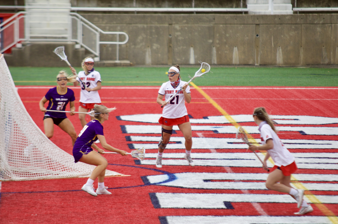 Graduate attacker Taryn Ohlmiller in the 2021 America East finals against Albany on May 8.
