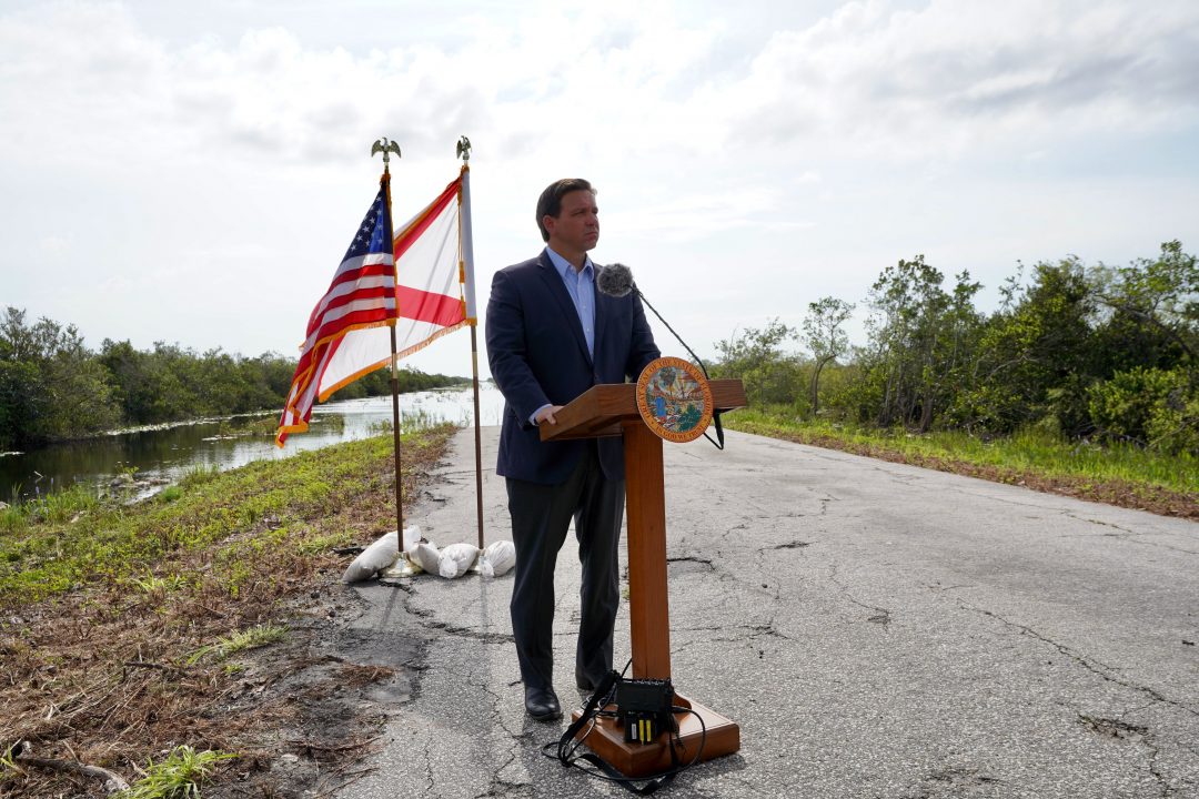 Ron DeSantis at the Everglades in Florida on August 03,2021. PUBLIC DOMAIN