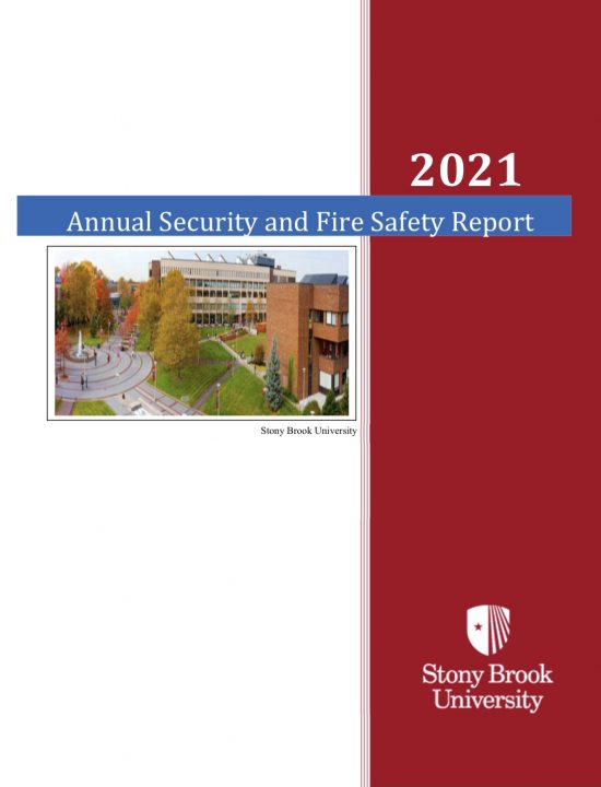 Cover of the Annual Security and Fire Safety Report, were crime statistics can be viewed.  PUBLIC DOMAIN 
