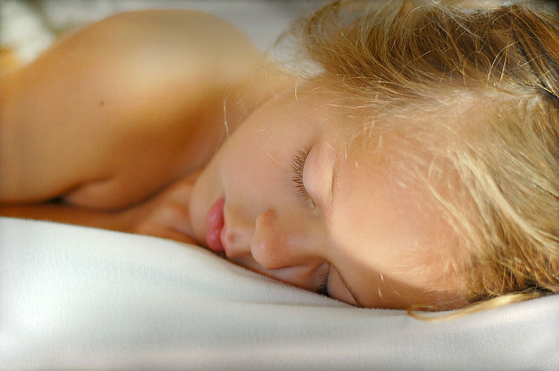 A photo of a girl sleeping.  WIKIMEDIA COMMONS VIA XIAPHIAS