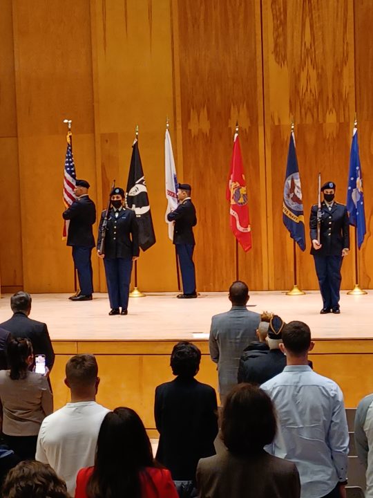 SBU community honors veterans at first in-person Veteran Day Ceremony in two years