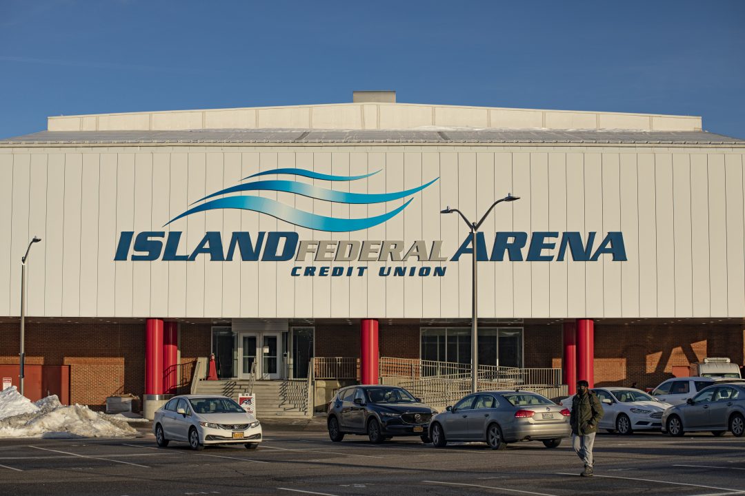 The Island Federal Arena where the Stony Brook basketball teams play. ETHAN TAM/THE STATESMAN