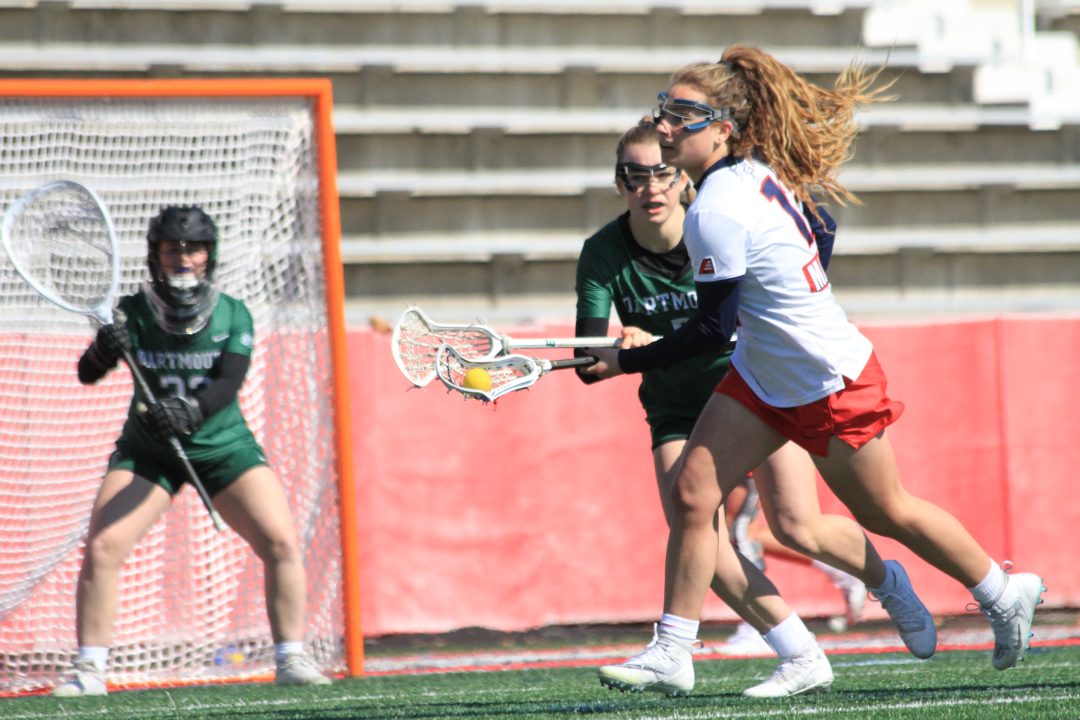 Midfielder Masera in the game against Dartmouth on Feb. 27. KAT PROCACCI
