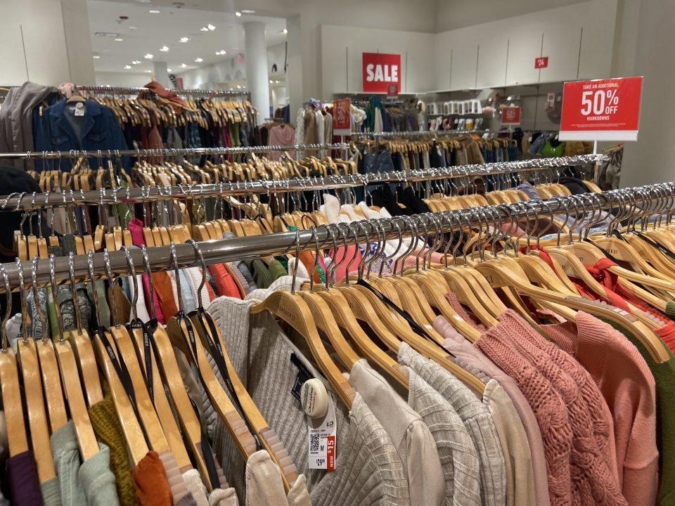 The clearance section of a Forever 21. Convenience of fast fashion comes with the price of an expanding carbon footprint. JULIA HEMING/THE STATESMAN