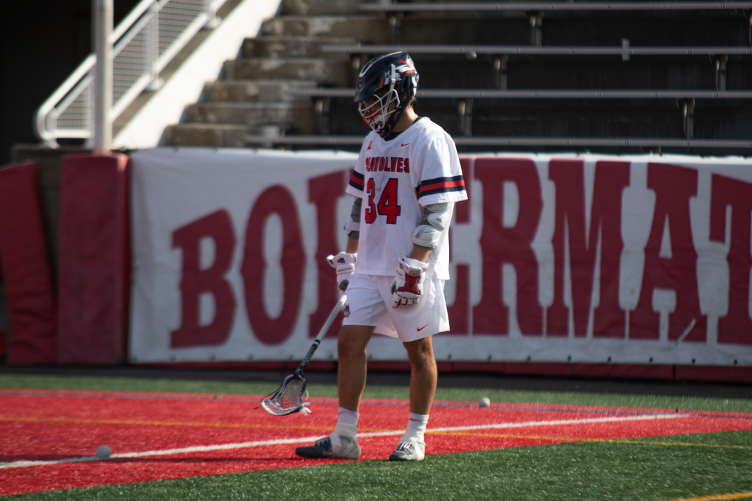 Attackman Dylan Pallonetti in the game against Syracuse on March 19. ETHAN TAM/THE STATESMAN