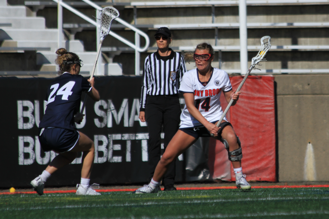 Hart in the game against UNH on April 9. KAT PROCACCI/THE STATESMAN