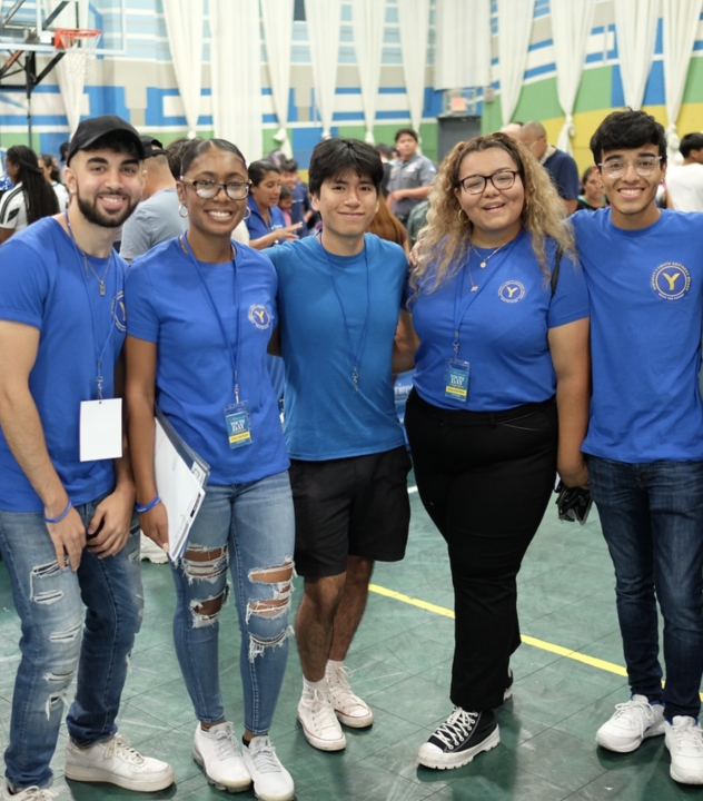 Members of the Youth Advisory Board. From left: Ahmad Perez, founder; Destiny Eusebio, vice chair; Jason Campos, vice outreach chair; Nathaly Cordova, outreach chair, Joshua Chan, chair.  / PHOTO COURTESY OF DR. REBECCA GRELLA 