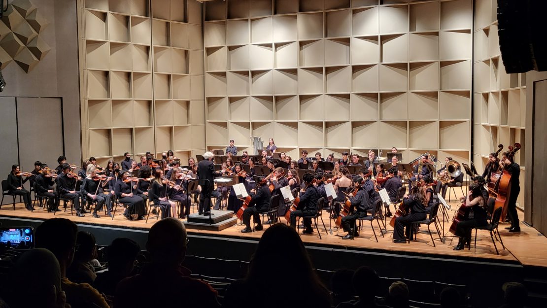 The University orchestra holds a concert every season at the Staller Center for the Arts and auditions are held two weeks prior to each semester. The performance highlights the myriad of talents of the undergraduate musicians.  Jenna Zaza/ The Statesman 