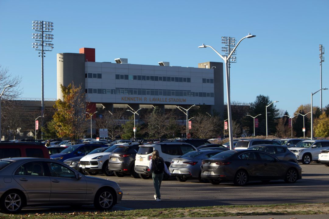 The parking lot adjacent to Kenneth P. Lavalle stadium.ABIGAIL HENTZE/THE STATESMAN