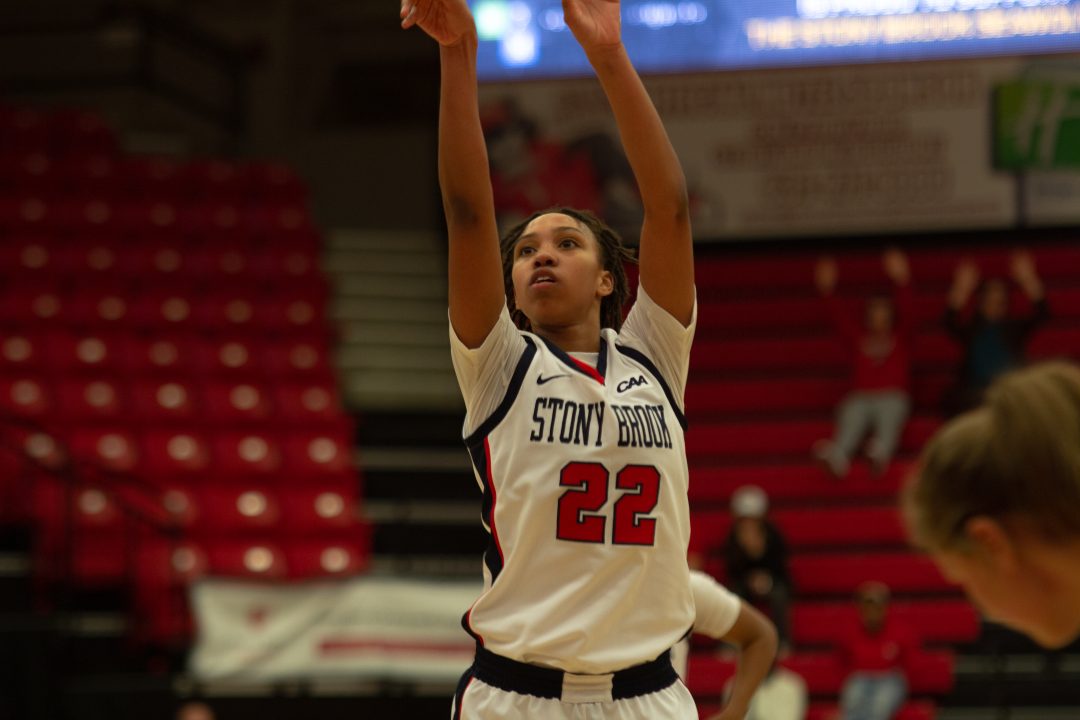 Center Sherese Pittman shooting a free throw against UNC Wilmington on Friday, January 6. Despite Pittmans performance against North Carolina A&T on Friday, the Stony Brook womens basketball team suffered its sixth road loss of the season on Friday. BRITTNEY DIETZ THE STATESMAN