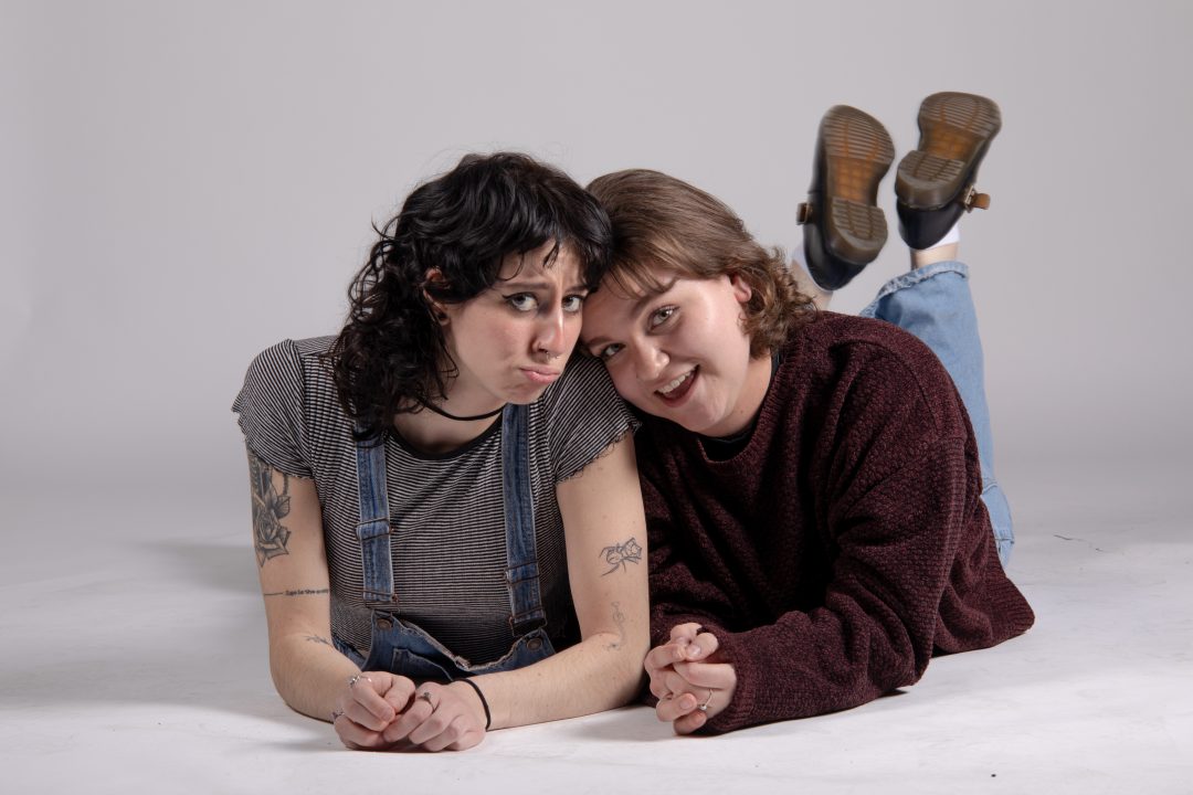 Sam Cornetta and Morgan Tiller posing for the photoshoot. Lack of inclusive sex education hurts queer students. TIM GIORLANDO/THE STATESMAN