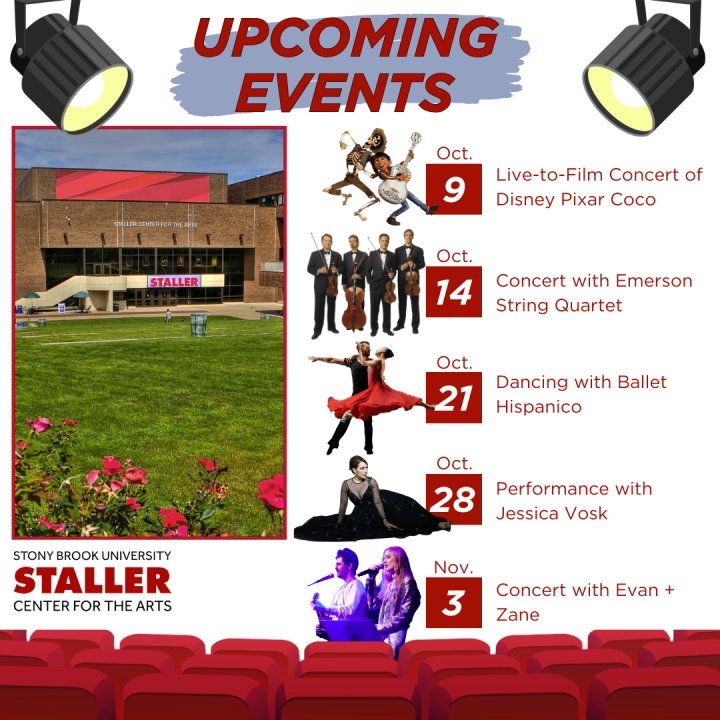 A graphic showing Stallers upcoming events for the fall semester. ILLUSTRATED BY JERRY WEINTRAUB/THE STATESMAN
