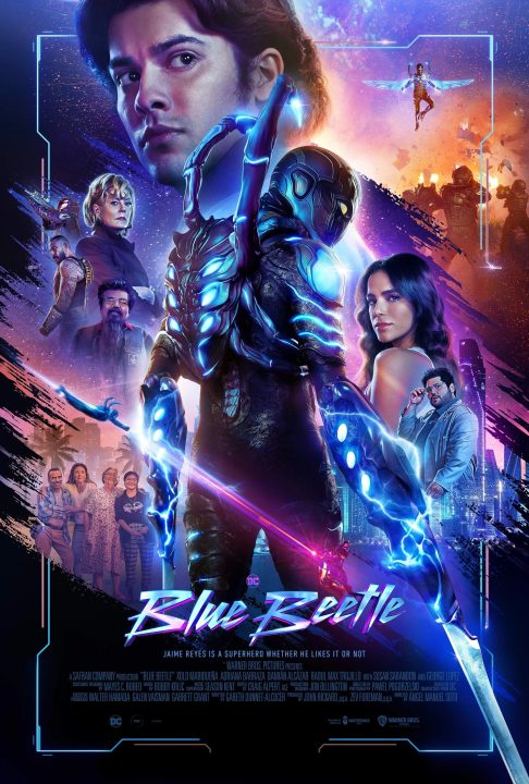 The official poster of the 2023 film Blue Beetle. PUBLIC DOMAIN
