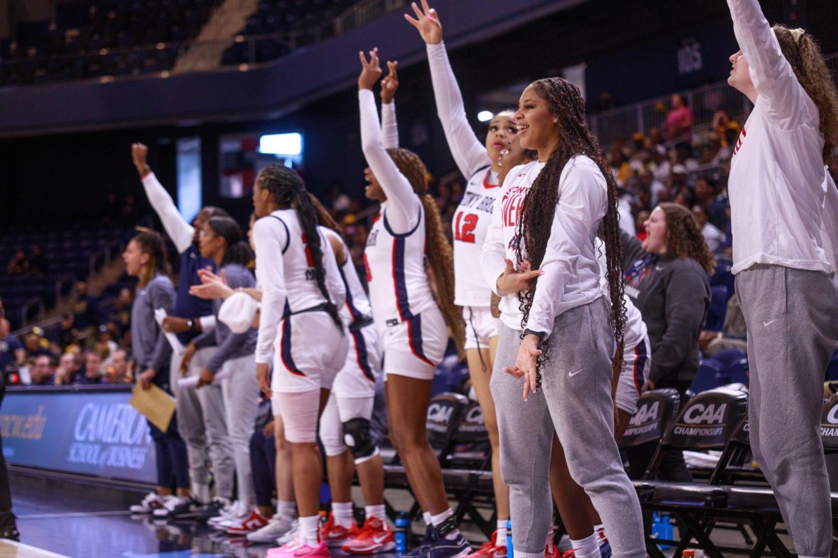 The Stony Brook womens basketball teams bench celebrates a three-pointer against North Carolina A&T on Saturday, March 16. The Seawolves will play in the conference championship game tomorrow against Drexel. ANGELINA LIVIGNI/THE STATESMAN