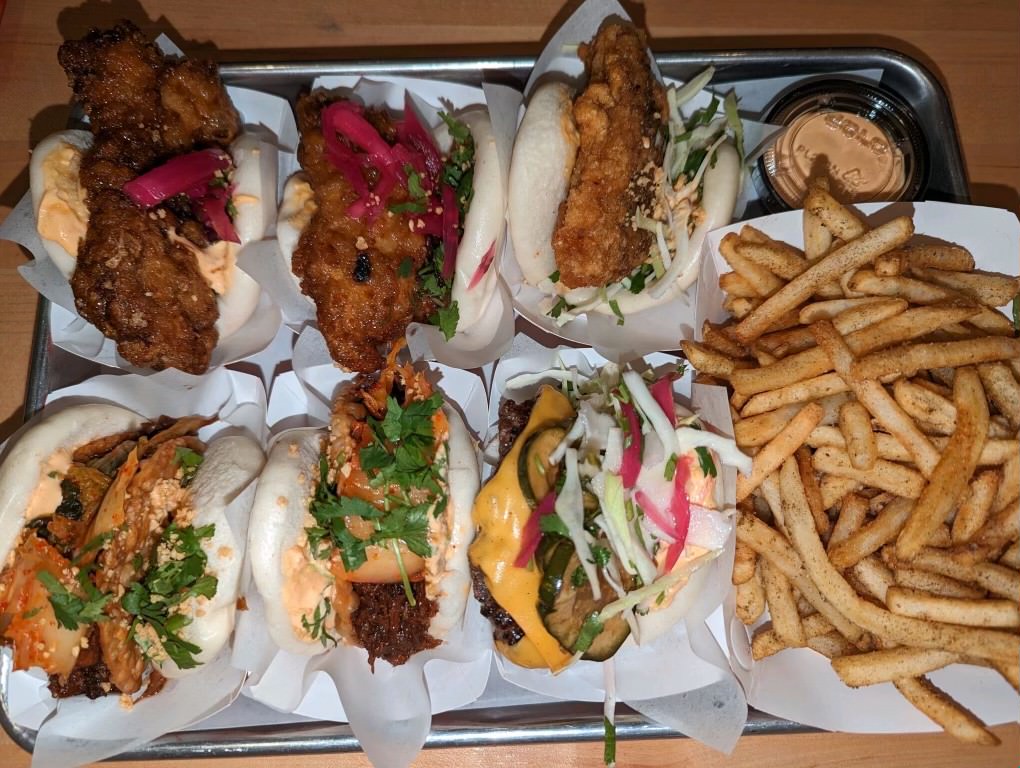 An assortment of baos, or Chinese steamed buns, served at Bird & Bao. Bird & Bao is a small Asian-fusion restaurant located in downtown Patchogue. JUSTIN LEE/THE STATESMAN