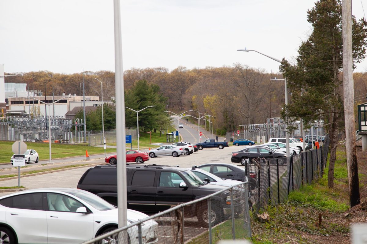 Stony Brook Universitys commuter premium parking lot near the L.I.R.R.. 