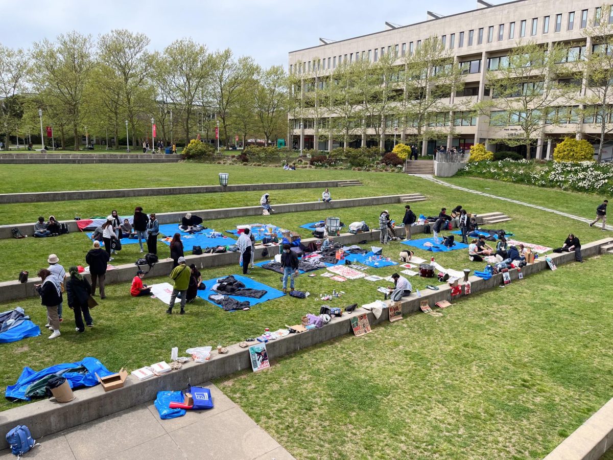 Students gathered on Staller Steps for -- on Tuesday, April 30. SKY CRABTREE/THE STATESMAN